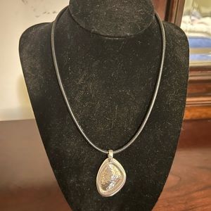Silpada Sterling Silver and Leather Necklace